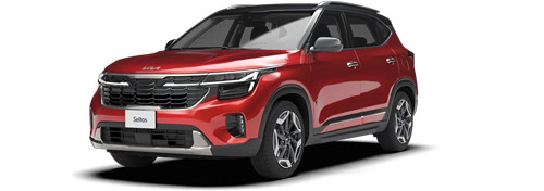 Seltos en color Vivid Red (Techo Negro)